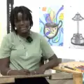 Jonge meid heeft kunst als passie